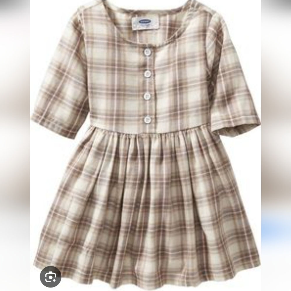 Old Navy Cozy Plaid Kids Dress Size 5T